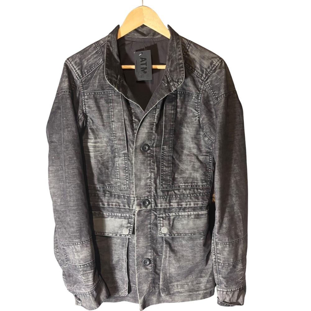 ATM Anthony Thomas Melillo NWT Black Denim Chore Jacket Womens M $395